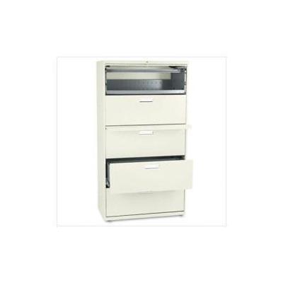 HON Company 600 Series Five-Drawer Lateral File 36w x19-1/4d - Putty