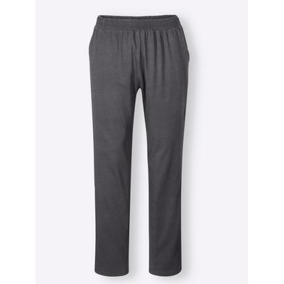 Schlafhose, Herren, Gr. 44/46, Normalgrößen, grau (anthrazit), 100% Baumwolle, unifarben, Hosen Image
