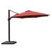 11.ft X 9.ft Solar Powered Cantilever Patio Umbrella with Base,Red