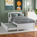 Wood Platform Bed with Trundle, Twin Size, Elegant Design, Solid Construction - Optimize Space, Enhance Comfort