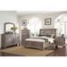 New Classic Furniture Salinger Pewter 5-Piece Bedroom Set with 2-Nightstand
