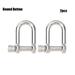 2/4/6pcs High quality Stainless Steel Outdoor Camping Silver colors U-Shaped Shackle Buckle Paracord Bracelets accessories Survival Rope Paracords Bracelet Buckles ROUND BUTTON 2PCS