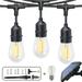 Solar String Lights Outdoor String Lights Patio Lights Fmixtown Upgraded 24FT 8 Bulbs Solar Outdoor String Lights IP65 Waterproof 5V Low Safe Voltage Great for Patio Cafe Balcony Porch.