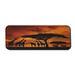 Africa Computer Mouse Pad with Giraffe Crew with Tree at Sunrise in Kenya Rectangle Non-Slip Rubber Mousepad Large 31 x 12 Gaming Size Burnt Orange and Black