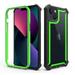 Decase Phone Shell for Apple iPhone XS Max Dual Layer Hybrid Heavy Duty Rubber Bumper Transparent Phone Cover Shockproof Anti-Yellow Clear Case for Apple iPhone XS Max Green