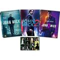 John Wick: Chapters 1-3 Complete Dvd Keanu Reeves Movie Series With Bonus Glossy Art Print