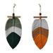 Bohemian Woven Leaf Hanging Ornaments Handmade Pendant Holiday Decorations Festival Decor Ornaments Set of 2