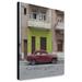 Canvas Print: Old Cars And Old Facades In Havana Cuba 2010