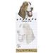 Basset Hound Magnetic List Pads Uniquely Shaped Sticky Notepad Measures 8.5 by 3.5 Inches