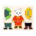 Wooden Dress up Puzzle Set Montessori Toys Preschool Learning Educational Toys Change Clothes Games for Girls Boys Toddlers Age 4+ Years Old rabbit