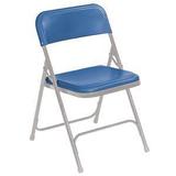 National Public Seating 805 Premium Light Weight Plastic Folding Chair Blue with Grey Frame Set of 4 screenshot. Chairs directory of Office Furniture.