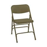 National Public Seating 303 Premium Triple Brace Double Hinge All Steel Folding Chair Brown Set of 4 screenshot. Chairs directory of Office Furniture.