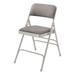 National Public Seating 2302 Fabric Upholstered Premium Triple Brace Double Hinge Folding Chair Grey
