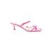 J.Crew Heels: Slip-on Kitten Heel Cocktail Party Pink Print Shoes - Women's Size 12 - Open Toe