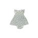 Carter's Short Sleeve Outfit: White Print Tops - Size Newborn