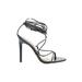 Aldo Heels: Black Print Shoes - Women's Size 8 - Open Toe