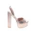 Zoe by Rachel Zoe Sandals: Gold Solid Shoes - Women's Size 7 - Peep Toe