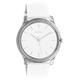 Oozoo Timepieces Women's Watch, Women's Watch with Leather Strap, High-Quality Watch for Women, Elegant Analogue Women's Watch in Round, white/silver, mittel, Strap.
