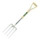 Carters - Stainless Steel Garden Fork x Ash Wood YD Handle - Stainless Steel Garden Fork - Durable & Rust-Resistant - Ash Wood YD Handle for Comfortable Grip - for Gardening & Digging