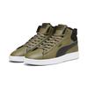 Sneaker PUMA "Smash 3.0 Mid WTR Sneakers Erwachsene", Gr. 40.5, grün (olive drab schwarz, weiß grün), Obermaterial: Synthetik, Leder; Futter: Textil; Innensohle: Textil; Laufsohle: Gummi, Schuhe