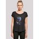 T-Shirt F4NT4STIC "Long Cut T Shirt 'Star Wars Galaxy Space Fight Classic'" Gr. XXL, schwarz Damen Shirts Jersey