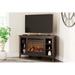 Signature Design by Ashley Arlenbry Corner TV Stand w/ Electric Fireplace Wood in Brown | 28.38 H x 48 W x 15.75 D in | Wayfair W283W6