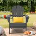 Highland Dunes Reubens Folding Adirondack Chair Weather Resistant Patio Outdoor Firepit Adirondack Chair, in Gray | 35 H x 22 W x 30 D in | Wayfair