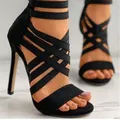 Sandales à talons hauts pour femmes chaussures de gladiateur sexy Parker ouvert robe de soirée
