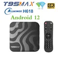 Boîtier Smart TV T95 Max Android 12 AllWinner H618 WiFi 2023/5 GHz 4K/HD lecteur sans fil avec