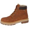 Winterboots TOM TAILOR, Herren, Gr. 43, braun (nussbraun, kombiniert), Lederimitat, Textil, sportlich, Schuhe, mit gepolstertem Schaftrand