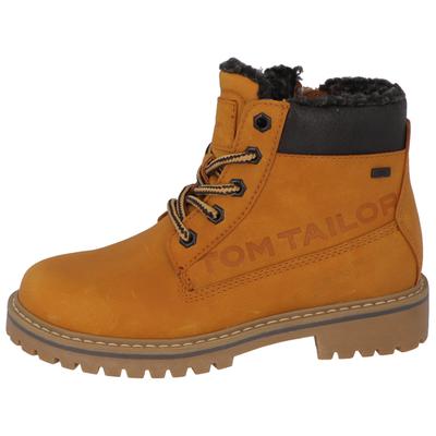 Winterboots TOM TAILOR, Kinder, Gr. 31, bunt (camelfarben, dunkelbraun), Lederimitat, Textil, sportlich, Schuhe, mit weich abgepolstertem Schaftrand Image