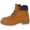 Winterboots TOM TAILOR, Kinder, Gr. 32, bunt (camelfarben, dunkelbraun), Lederimitat, Textil, sportlich, Schuhe, mit weich abgepolstertem Schaftrand