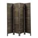 4-Panel Wood Room Divider Louver Partition Screen, 5.6 Ft. Tall Folding Privacy Screen for Home Office, Bedroom