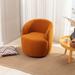 Swivel Accent Armchair in Soft Teddy Fabric - Stylish Barrel Chair with 360掳 Swivel for Your Home