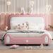 Full Size Upholstered Rabbit-Shape Princess Bed with Headboard