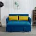 Twins Sofa Bed Multifunctional Sofa Bed Daybed with USB Socket, Sofa Bed for Bedroom Living Room ( Blue )