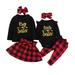 Aslaylme Kids Girl Big Sister Outfit Plaid Matching Big Sister Shirt (Red-Big Sister 6 T)