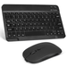 Rechargeable Bluetooth Keyboard and Mouse Combo Ultra Slim Full-Size Keyboard and Ergonomic Mouse for vivo iQOO U3x Standard and All Bluetooth Enabled Mac/Tablet/iPad/PC/Laptop - Onyx Black