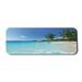 Ocean Computer Mouse Pad ANSE Lazio at Praslin Island Surfing Scenic View Travel Rectangle Non-Slip Rubber Mousepad Large 31 x 12 Gaming Size Blue Turquoise
