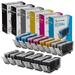 Compatible Cartridge Replacements for PGI-225 CLI-226 (4 Pigment Black 2 Dye Black 2 Cyan 2 Magenta 2 Yellow 2 Gray 14-Pack)
