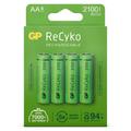 Gp Batteries Aa Akku Recyko+ 2100Mah, 4Er Set, Wiederaufladbare Akkus