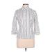Alfani Long Sleeve Button Down Shirt: White Tops - Women's Size 10 Petite