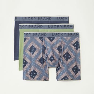 Lucky Brand 3 Pack Stretch Boxer Briefs - Men's Accessories Underwear Boxers Briefs, Size L