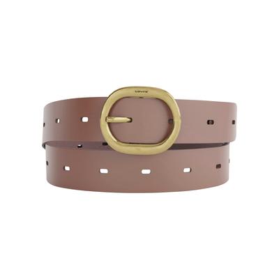 Ledergürtel LEVI'S "High-Low", Damen, Gr. 110, braun (cognac), Rindsleder, casual, Gürtel Image