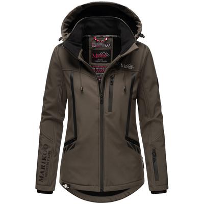 Softshelljacke MARIKOO "Mount-Cho-Oyu", Damen, Gr. XS, grau (anthrazit), Obermaterial: 95% Polyester, 5% Elasthan, Futter: 100% Polyester, Ärmelfutter: 100% Polyester, Jacken, mit abnehmbarer Kapuze Image