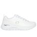Skechers Women's Arch Fit 2.0 - Star Bound Sneaker | Size 7.0 | White/Silver | Leather/Synthetic/Textile