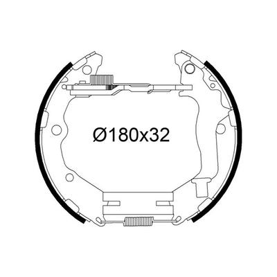 VALEO Bremsbackensatz hinten rechts links vormontiert 16mm für KIA 554923