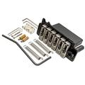 Wilkinson WVS50IIK 52,5mm 2-Punkt Stahl Saitenreiter Tremolo Bridge Brücke mit Voll Stahlblock für USA/Mexico/Japan/Korea Strat Style E-Gitarre, Schwarz