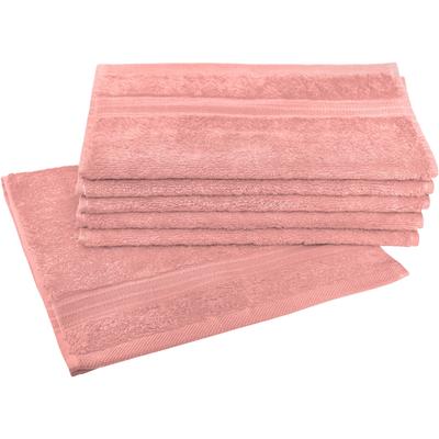 Gästehandtuch DYCKHOFF "Siena", rot (rosenholz), B:30cm L:50cm, Frottier, Obermaterial: 100% Baumwolle, Handtücher (Packung), mit Bordüre Image