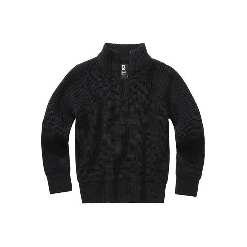 „Kapuzenpullover BRANDIT „“Unisex Kids Marine Troyer Pullover““ Gr. 170/176, schwarz (black) Mädchen Pullover Kapuzenpullover“